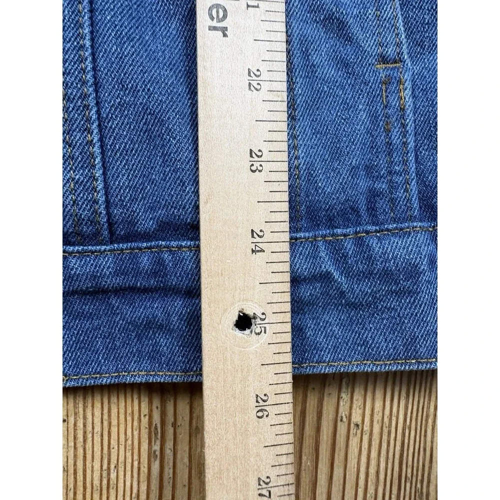 Blakely Mens Blue Jean Denim Jacket Sherpa Fleece Lined Trucker size Medium